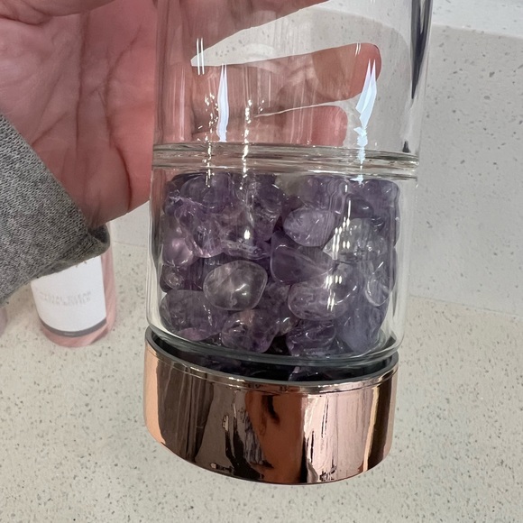 NWT Novo Amethyst Water Bottle Healing Crystal Bottle - Picture 4 of 7